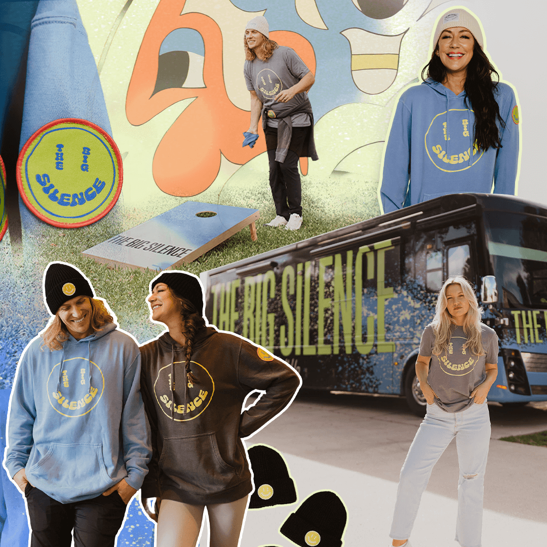 Shop The Big Silence merchandise and apparel to start a conversation about mental health and support our mental health programs.