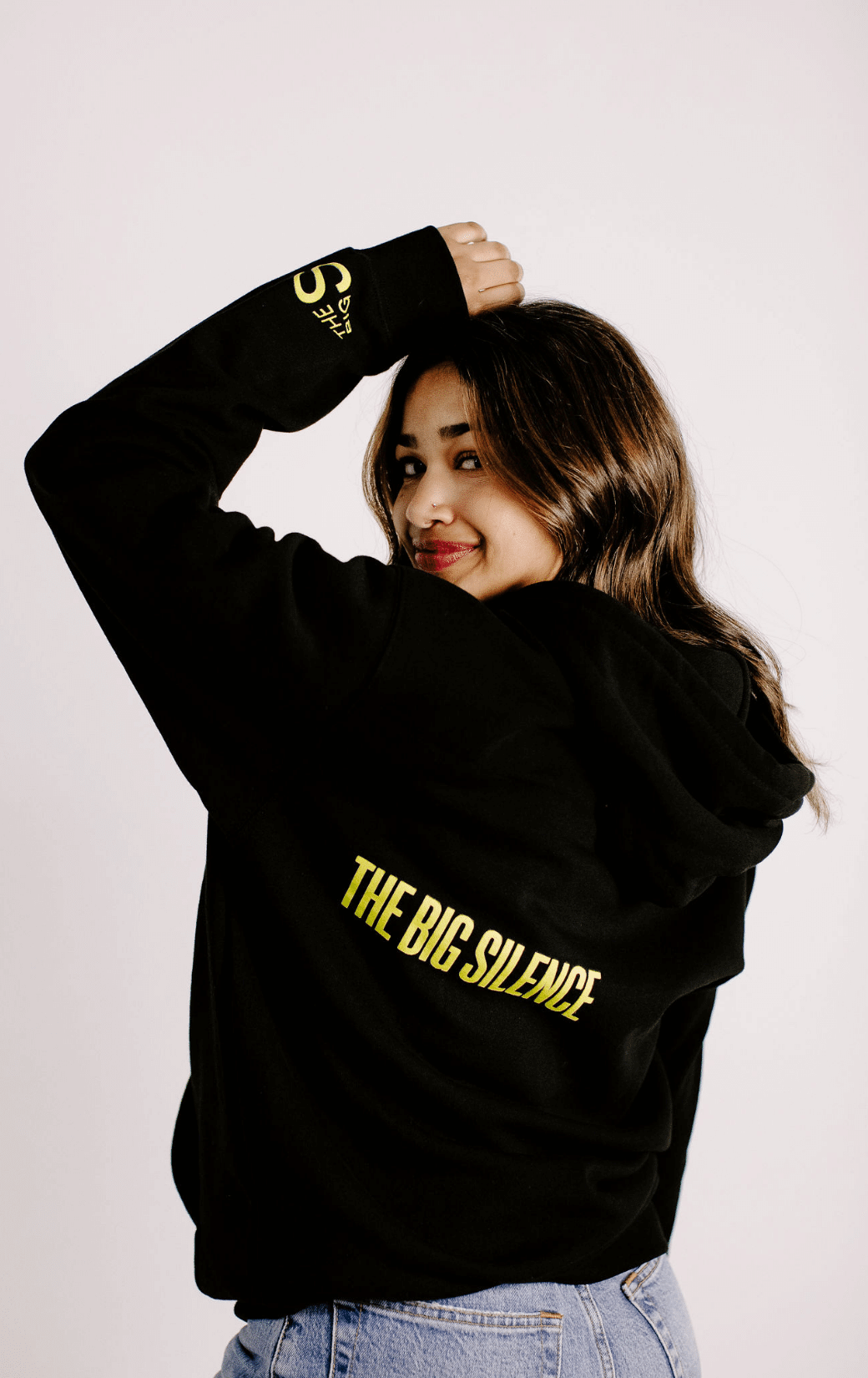 Anuja in TBS hoodie