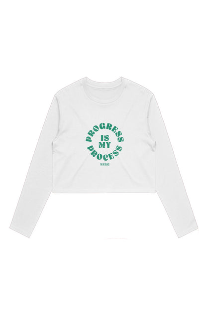 Progress is My Process Crop L/S Tee