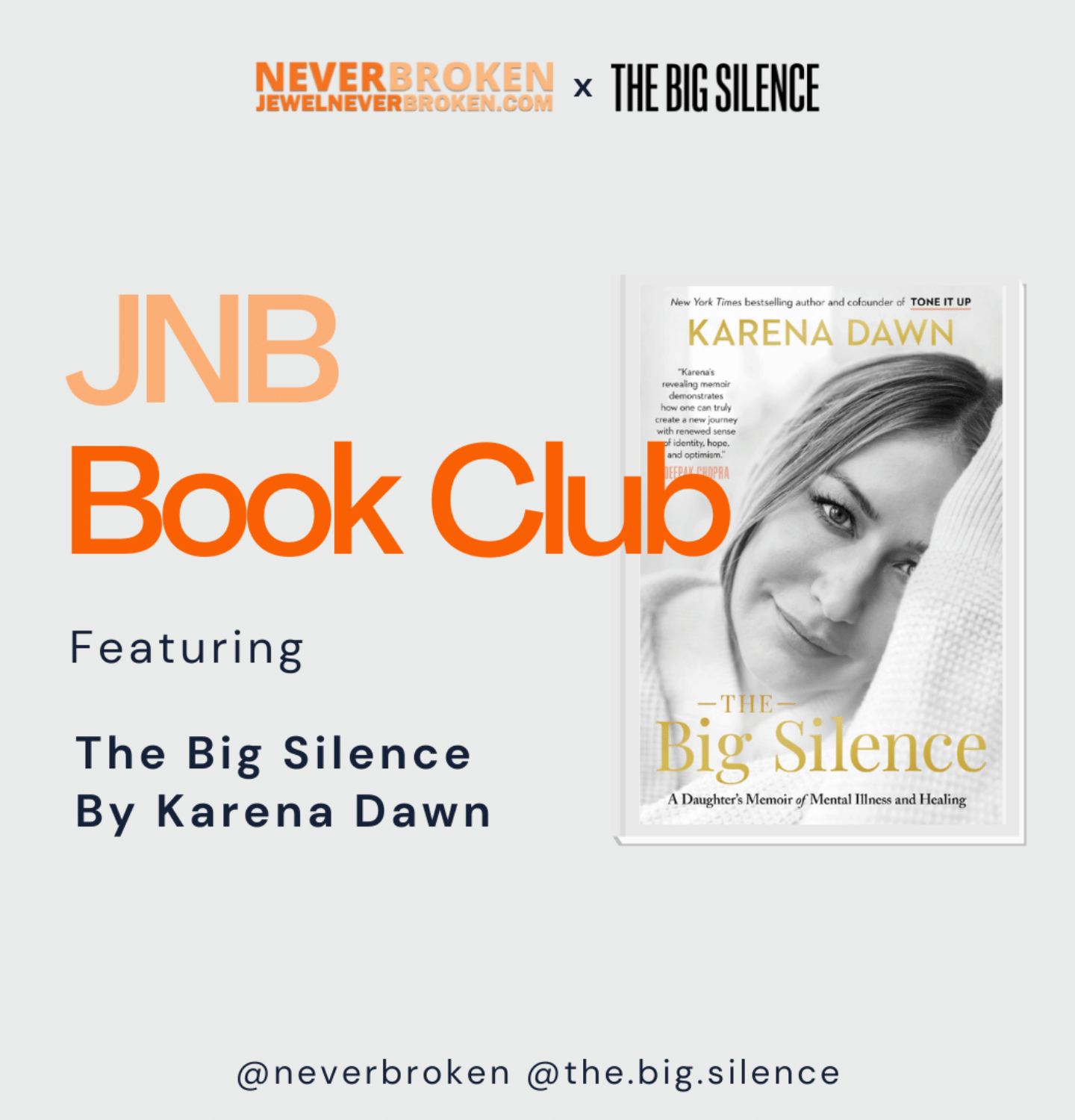 Jewel Never Broken Book Club with The Big Silence