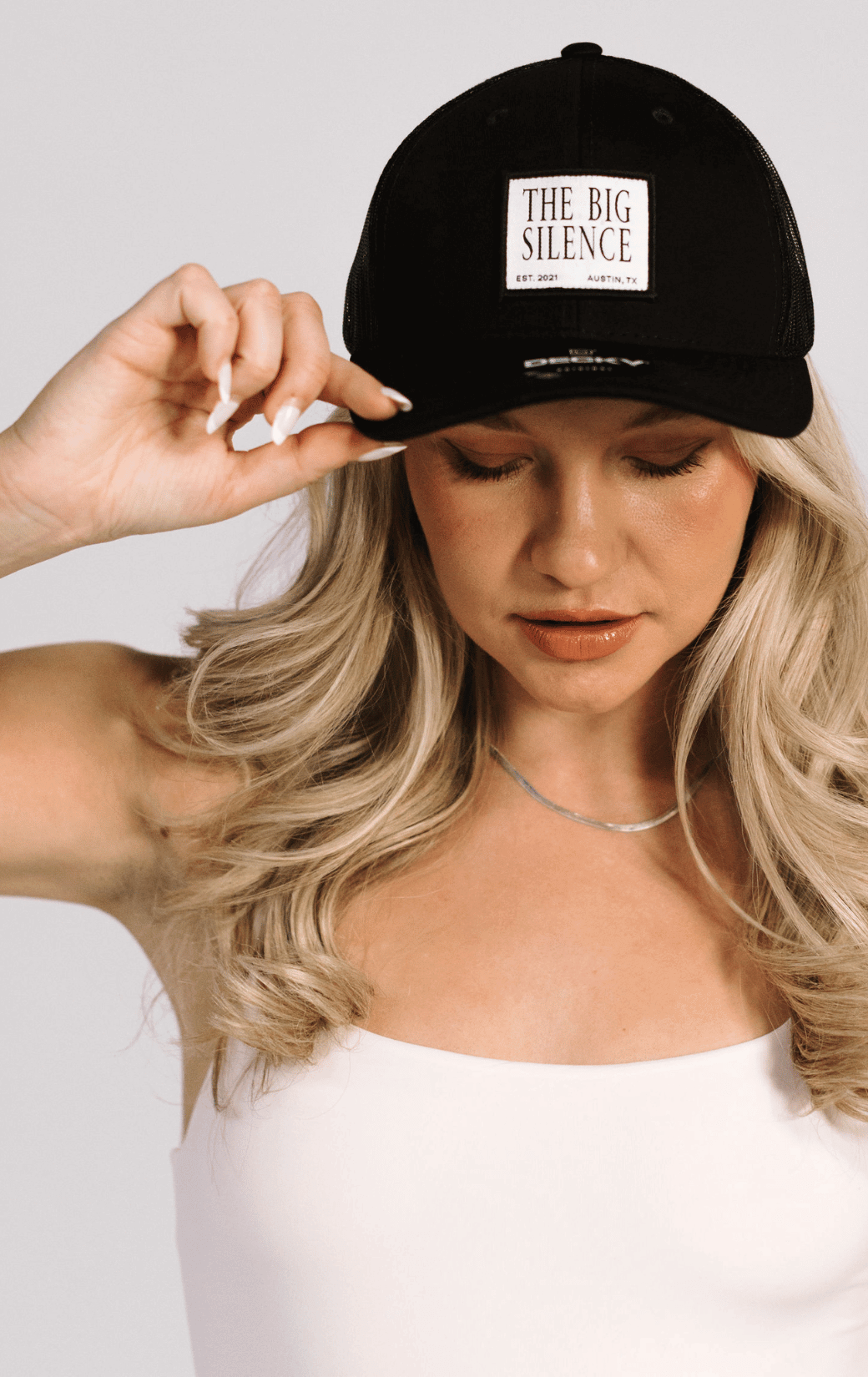 Black Trucker Hat - supports mental health programs