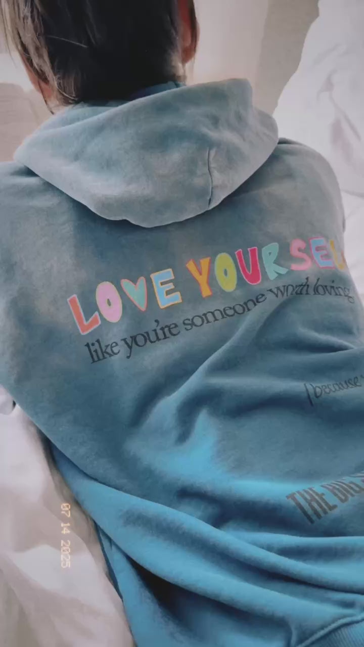 Love Yourself Multi-Color Oversized Hoodie