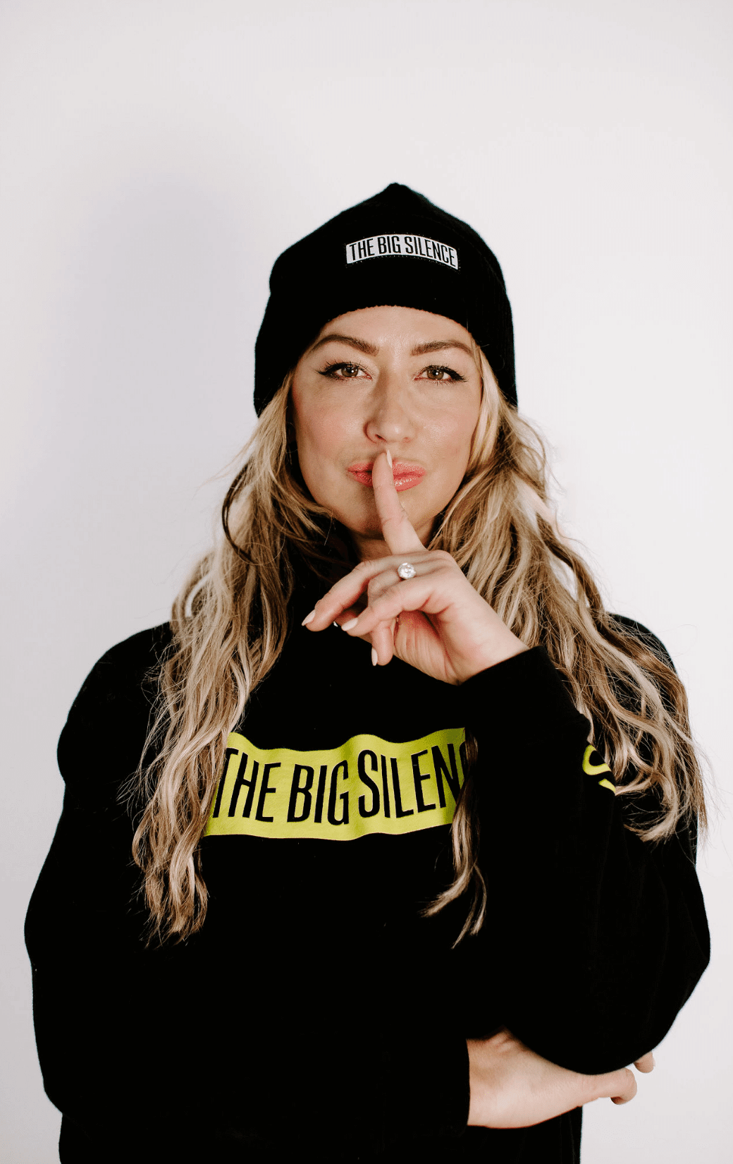 Karena in TBS hoodie